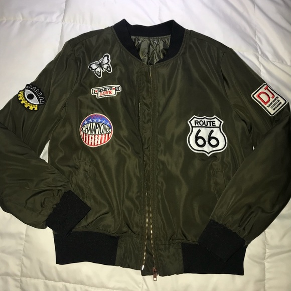 army green varsity jacket - Picture 1 of 2